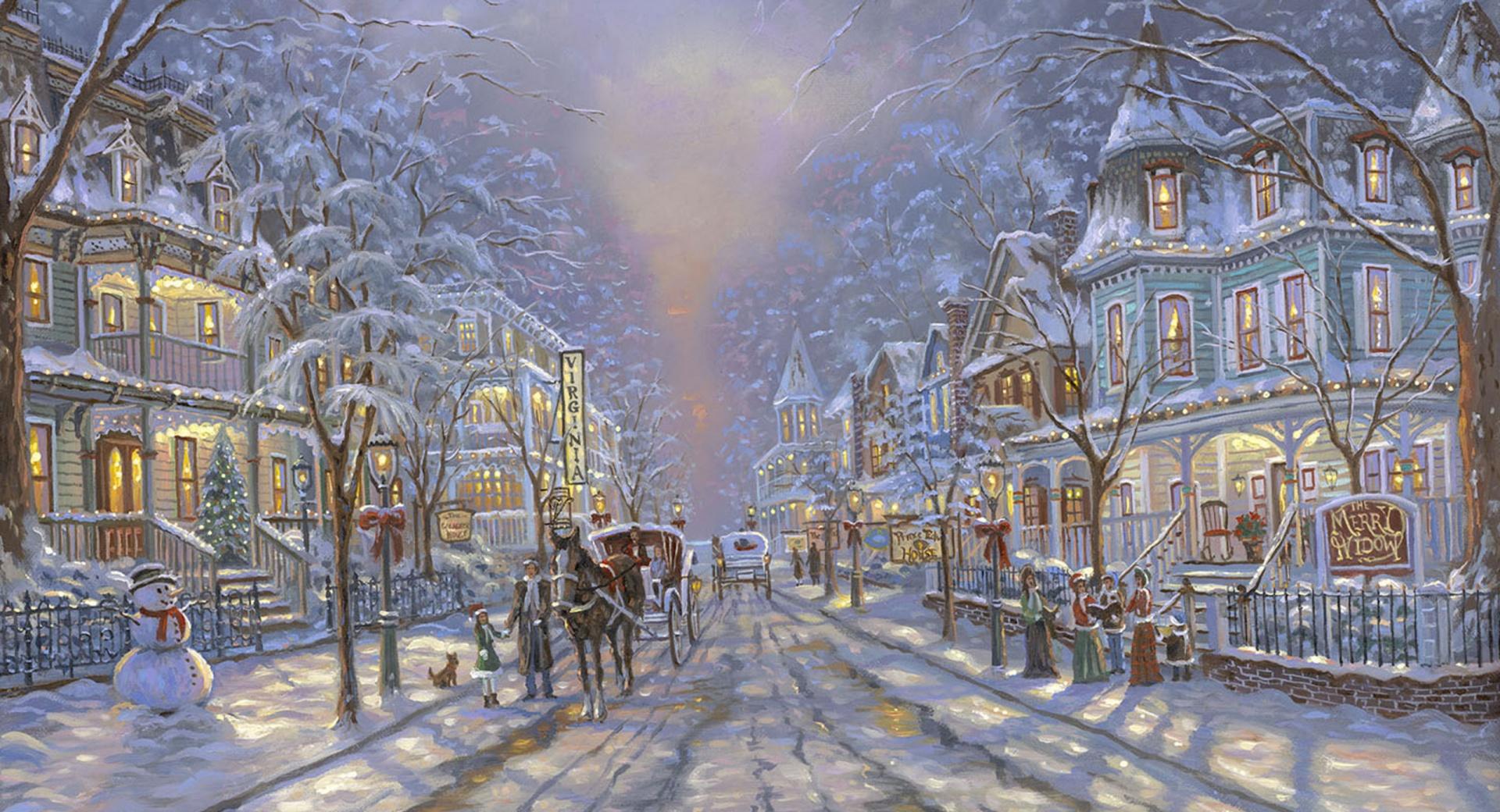 Winter Painting by Robert Finale wallpapers HD quality