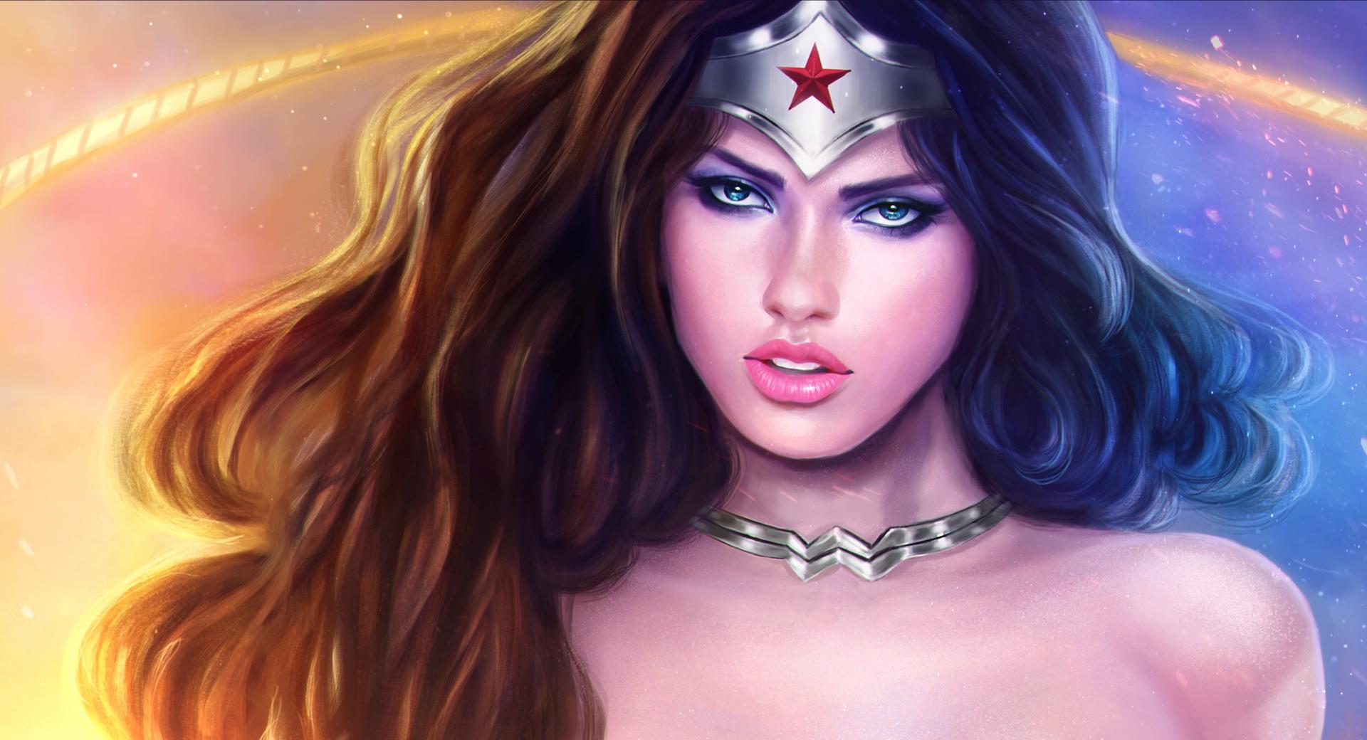 Wonder Woman Painting at 640 x 960 iPhone 4 size wallpapers HD quality