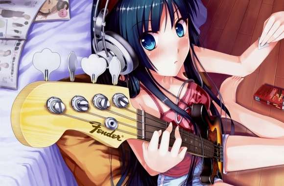Anime The Girl With A Guitar