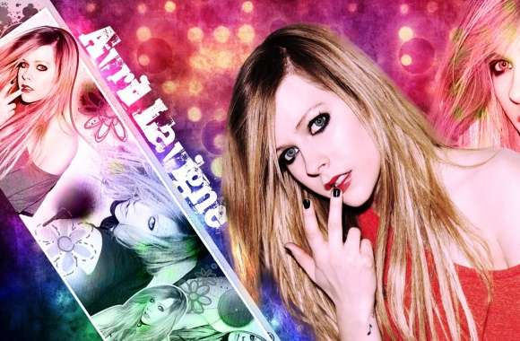 Avril Lavigne Colorful Background wallpapers hd quality