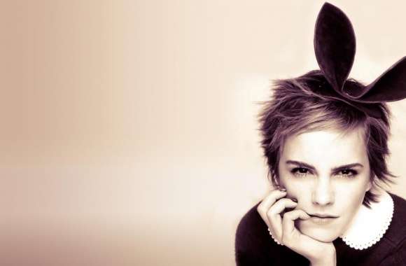 Emma Watson With Bunny Ears