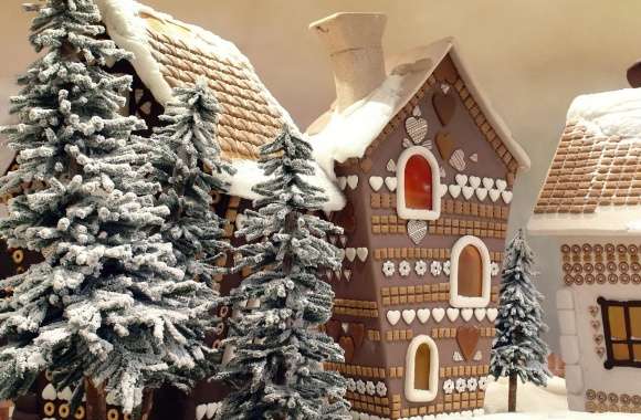 Gingerbread Houses wallpapers hd quality
