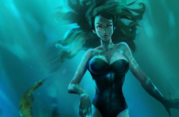 Girl Underwater Painting