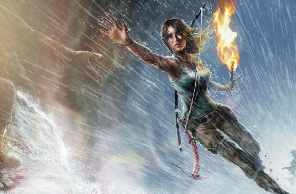 Lara Croft Game Rain