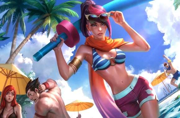 League of Legends - Pool Party Fiora wallpapers hd quality