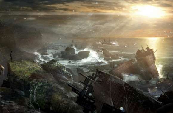 Tomb Raider 2012 Video Game - Shipwreck Vista