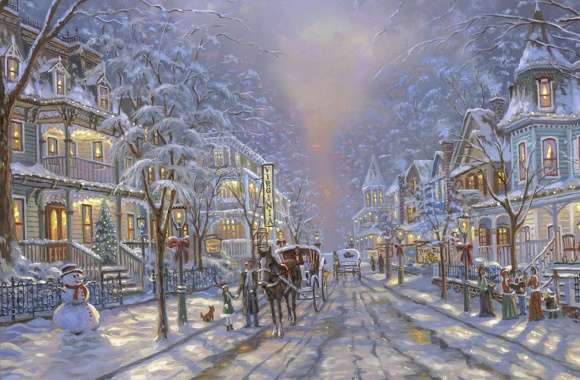 Winter Painting by Robert Finale