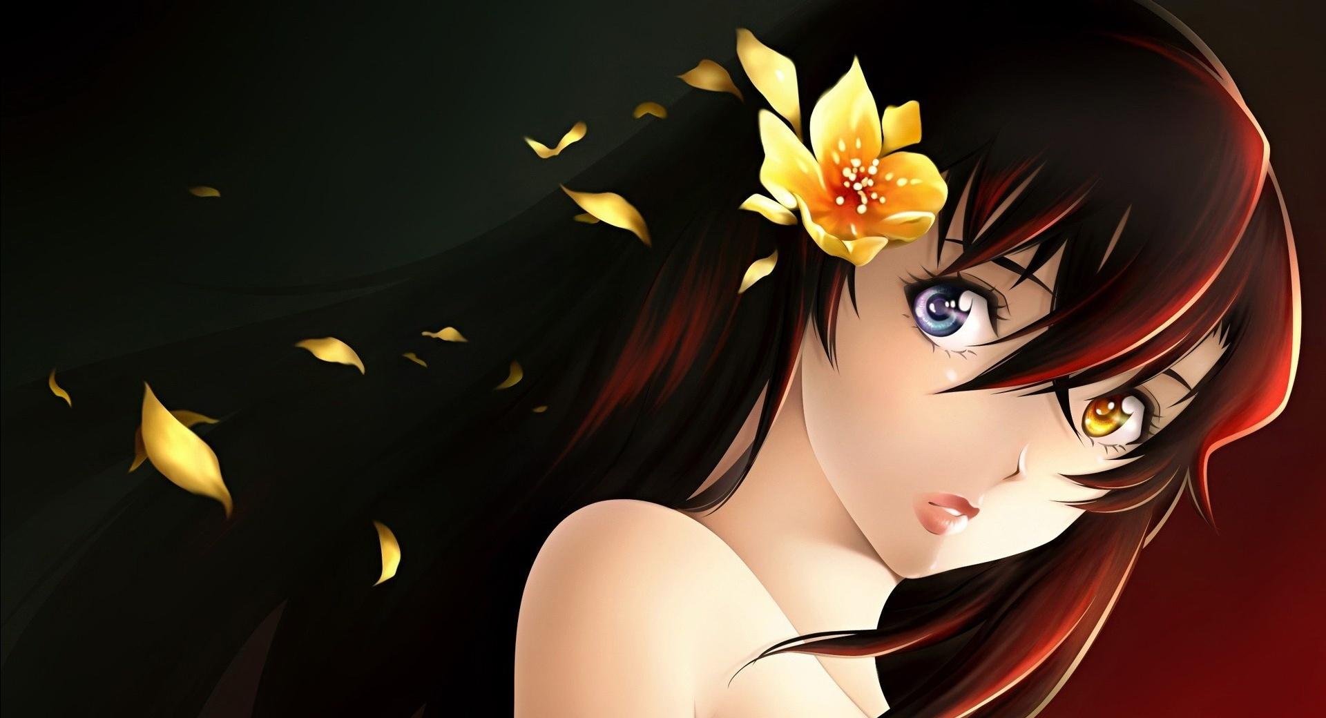 Anime Beautiful Girl 2048 x 2048 iPad wallpaper download
