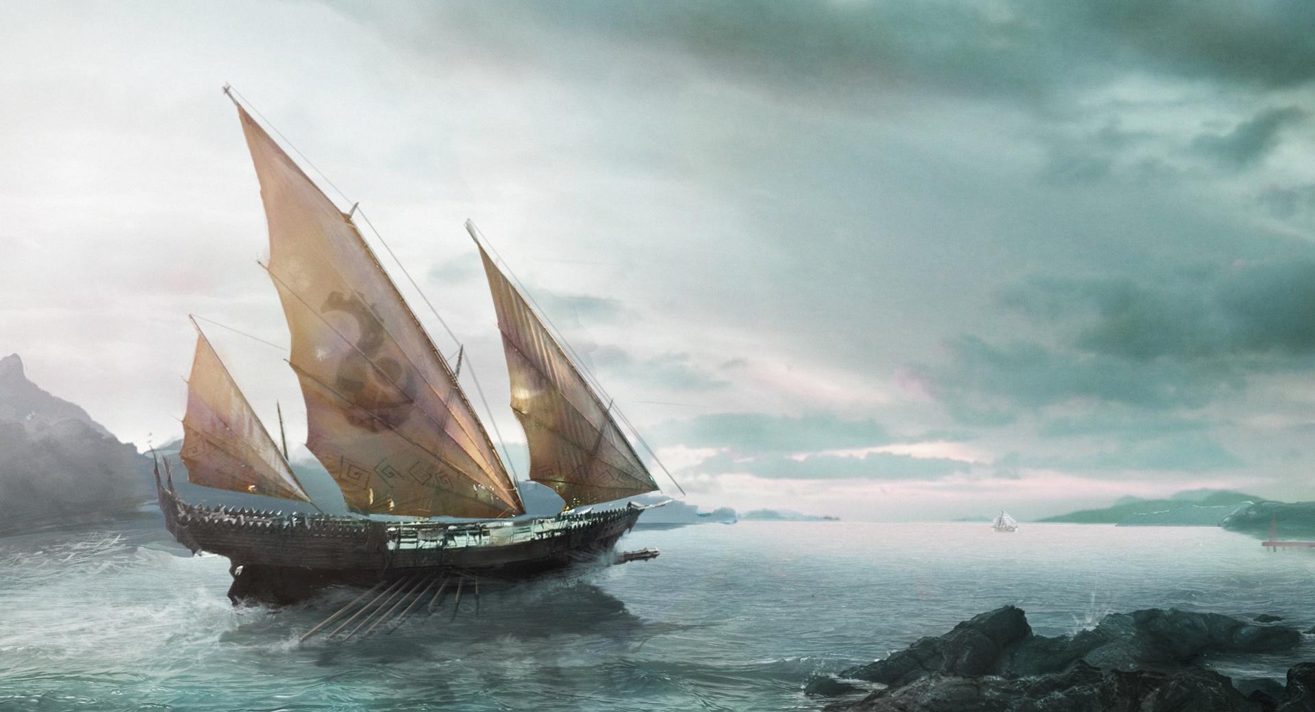 Fantasy Ship at 1152 x 864 size wallpapers HD quality
