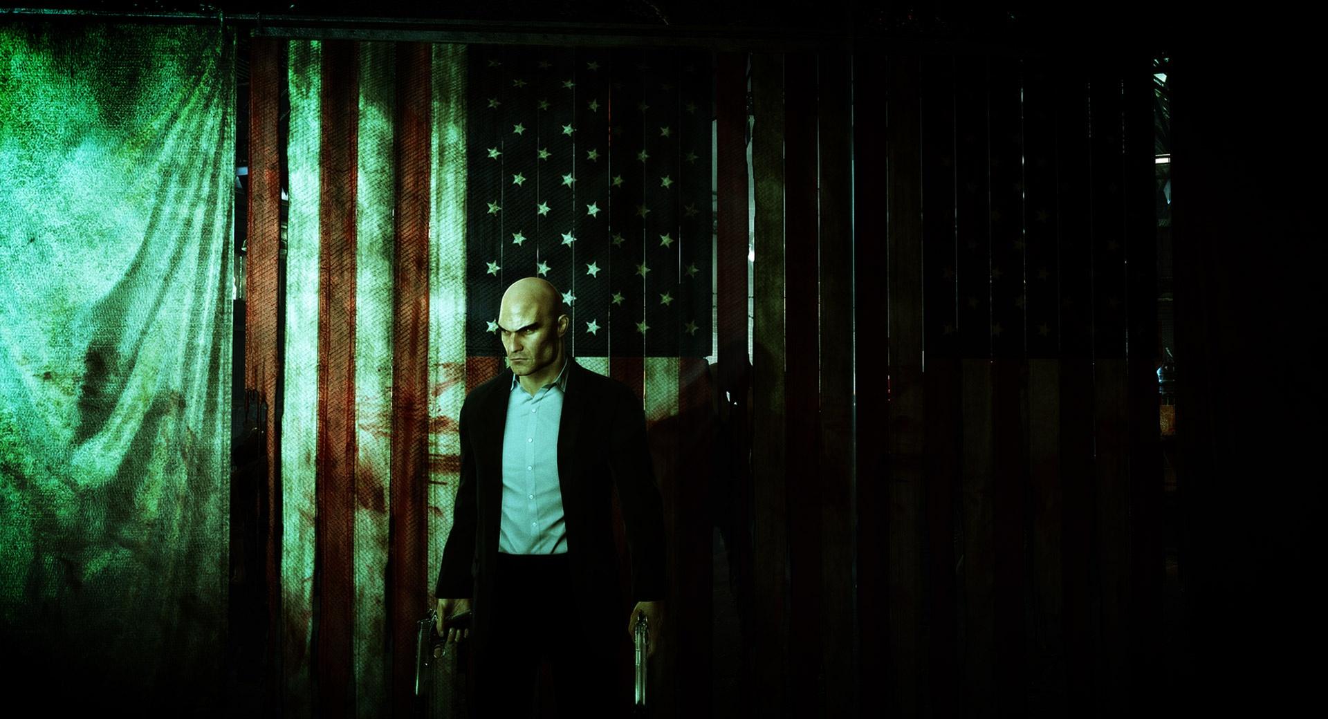 Hitman Absolution Bloody Flag at 1334 x 750 iPhone 7 size wallpapers HD quality