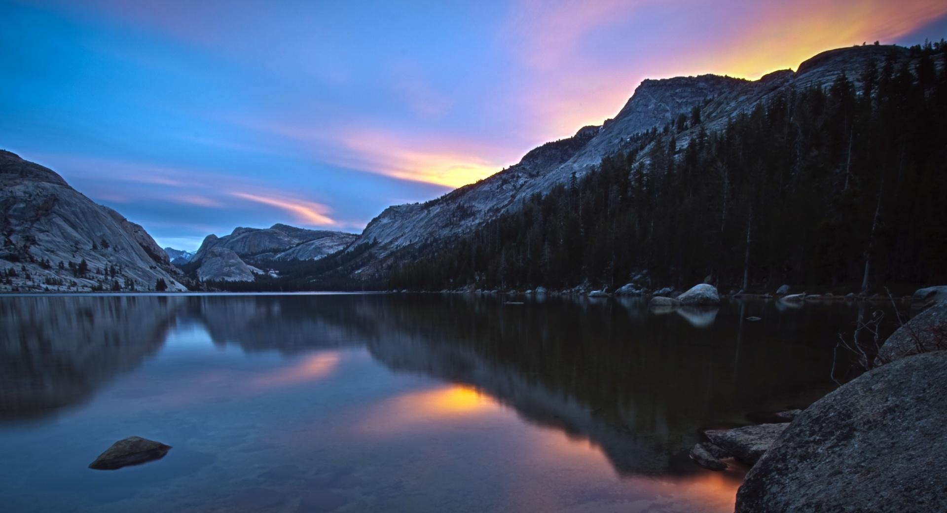 Mountain Lake HDR at 640 x 1136 iPhone 5 size wallpapers HD quality