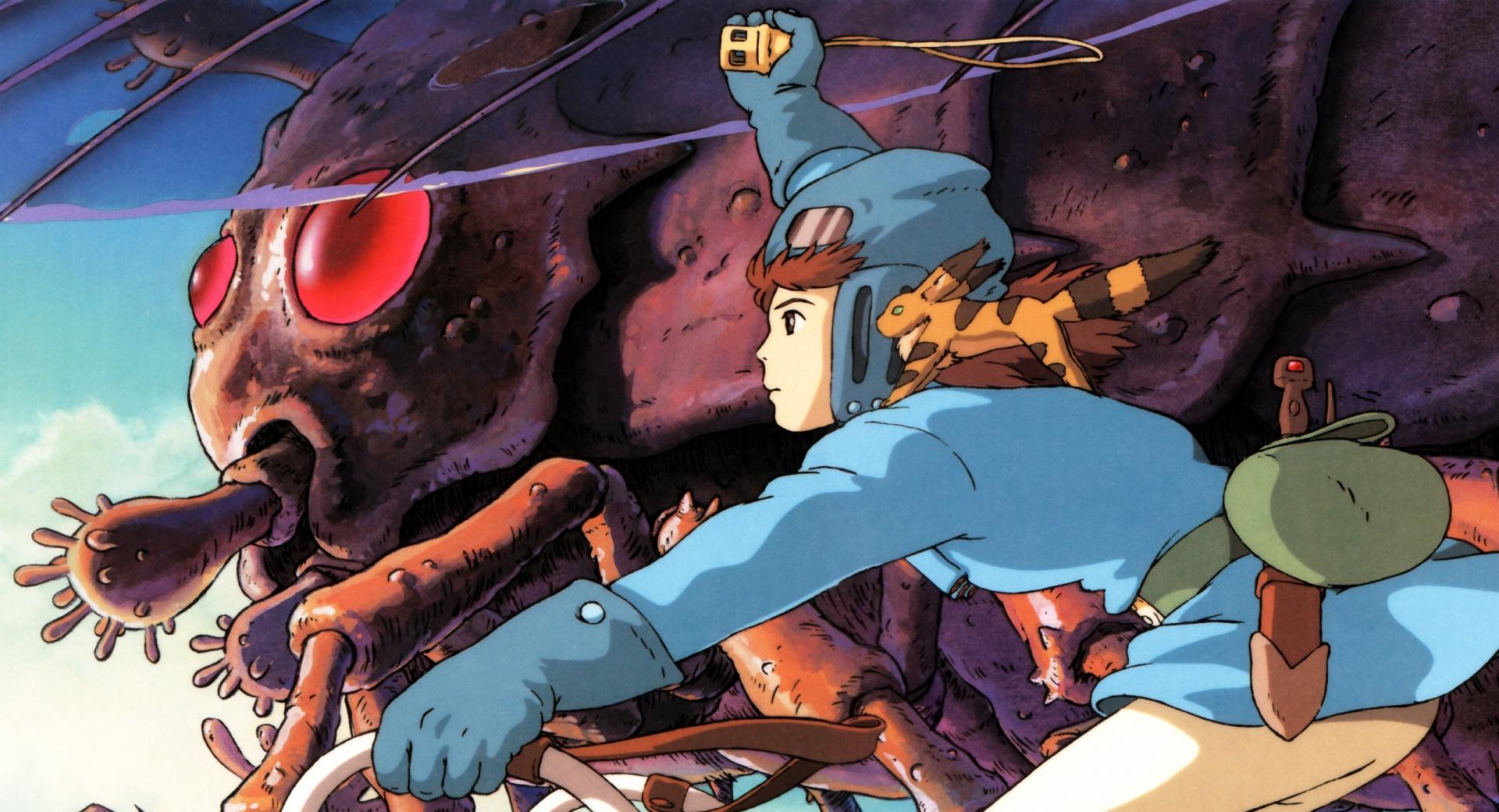 Nausicaa Luring Ohmu at 640 x 960 iPhone 4 size wallpapers HD quality