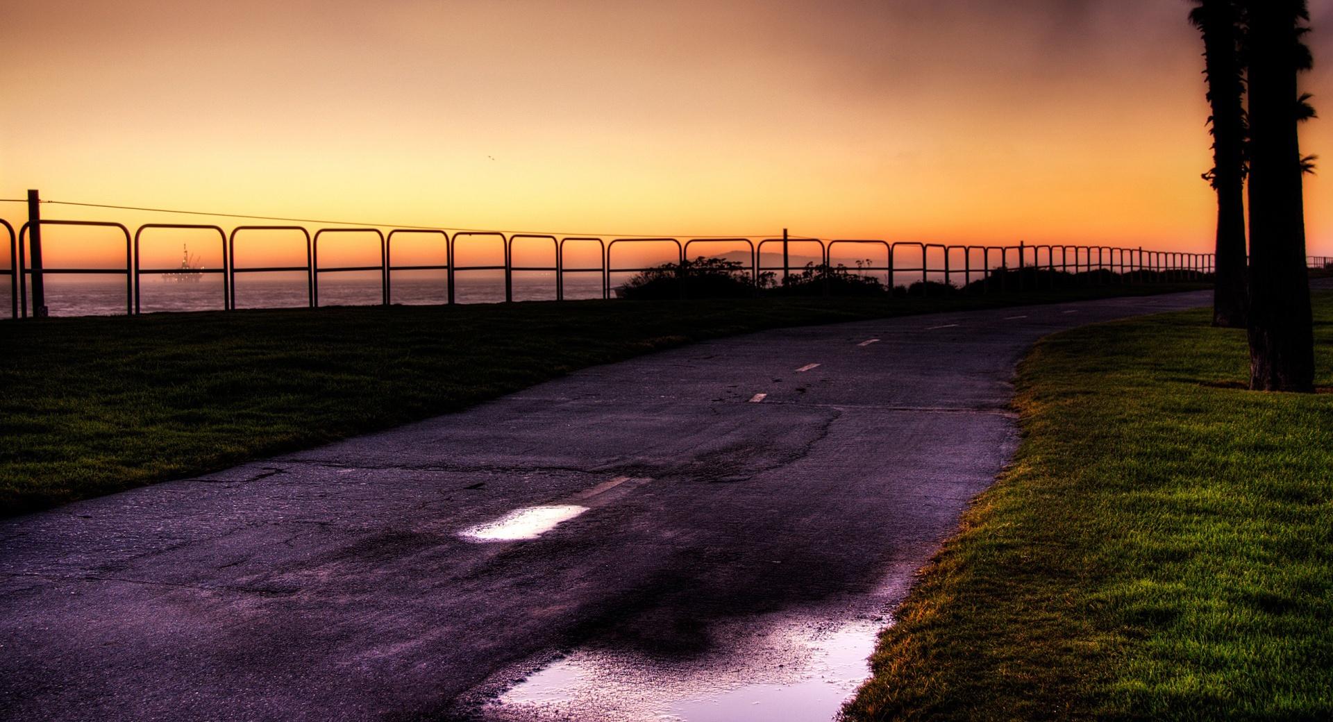 Road Along The Sea at 640 x 1136 iPhone 5 size wallpapers HD quality