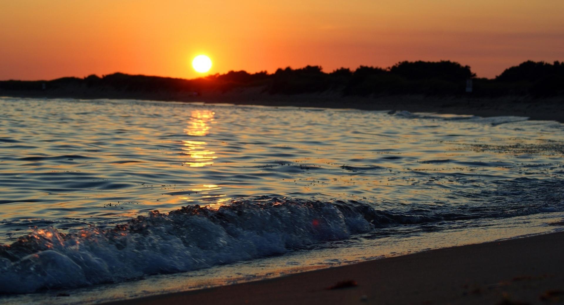 Small Wave, Sunset at 640 x 1136 iPhone 5 size wallpapers HD quality