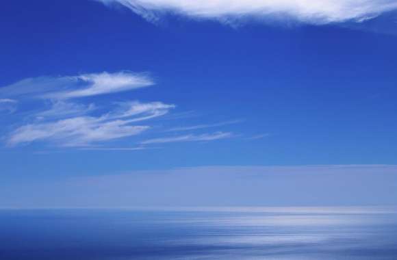 Calm Ocean And Blue Sky
