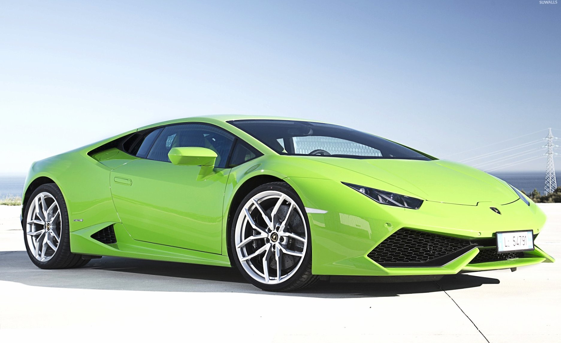 2014 Green Lamborghini Huracan at 1600 x 1200 size wallpapers HD quality