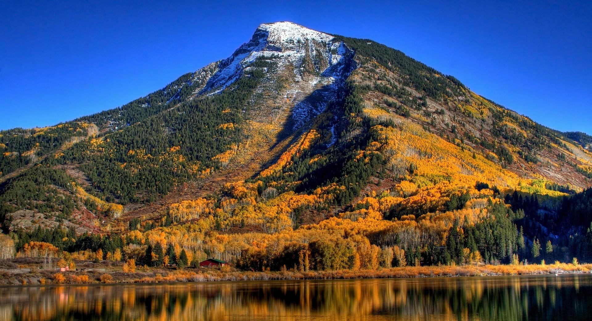 Autumn In Mountains at 640 x 1136 iPhone 5 size wallpapers HD quality