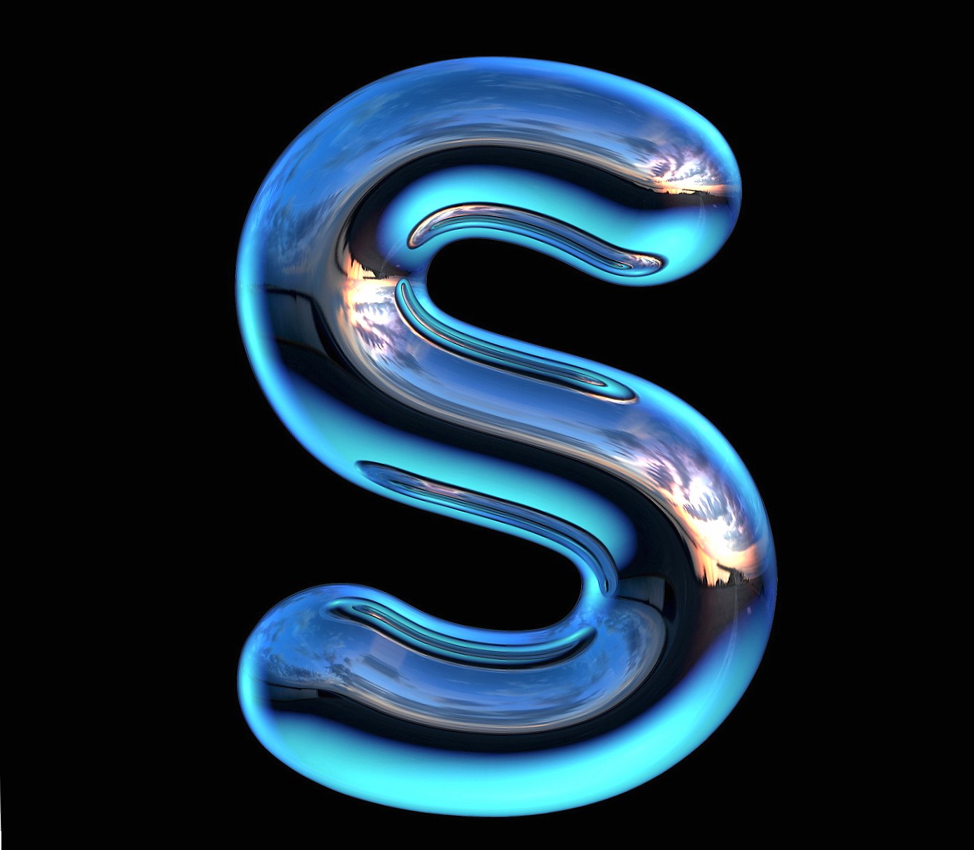 Chrome Letter S at 1280 x 960 size wallpapers HD quality