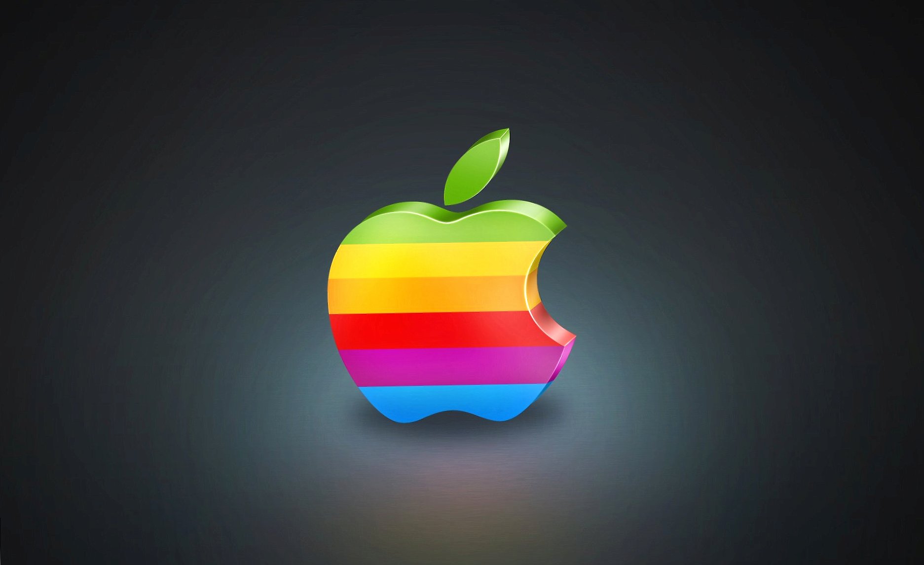 Colour striped apple at 1152 x 864 size wallpapers HD quality