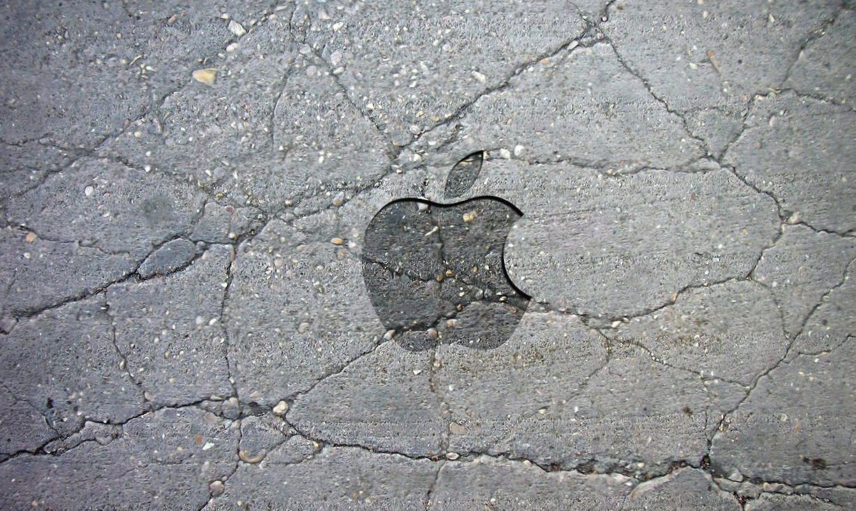 Concrete apple at 640 x 960 iPhone 4 size wallpapers HD quality