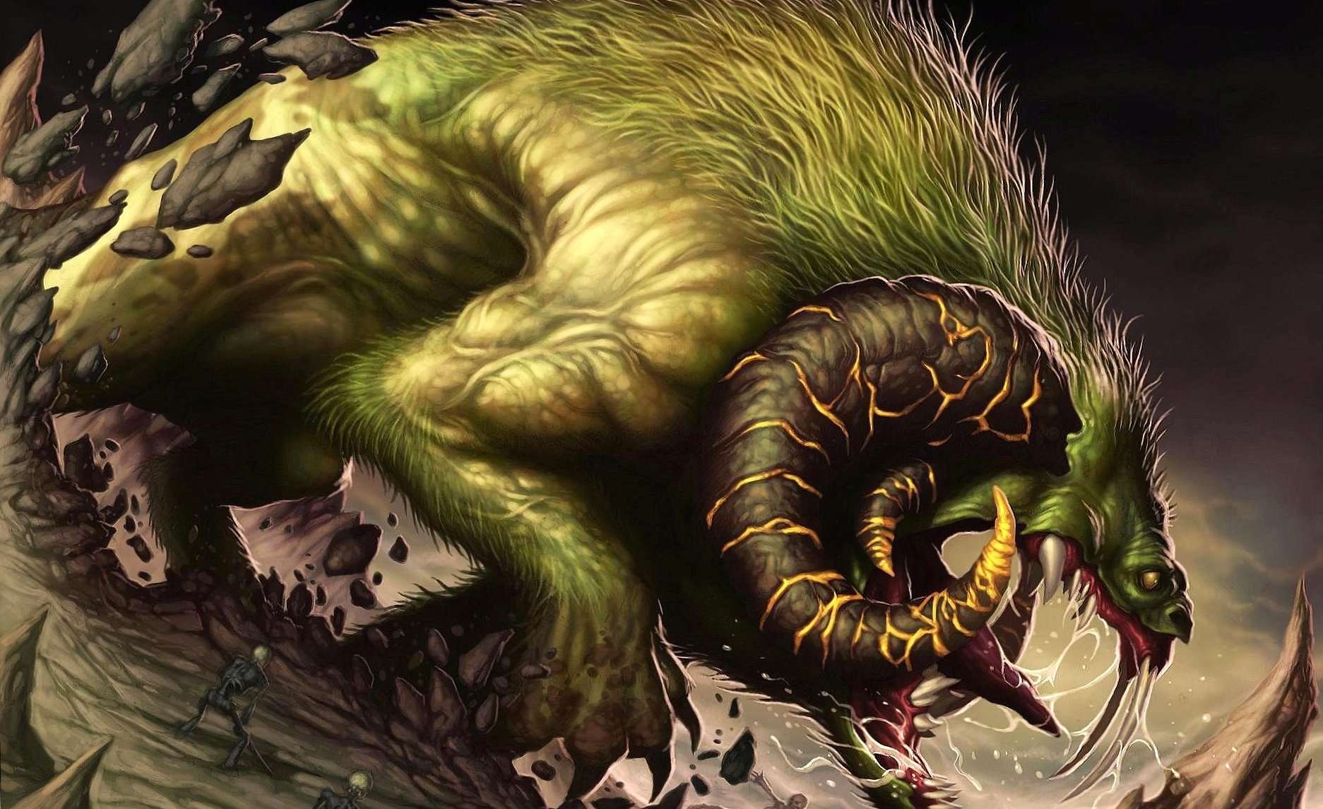 Green huge creature at 1600 x 1200 size wallpapers HD quality
