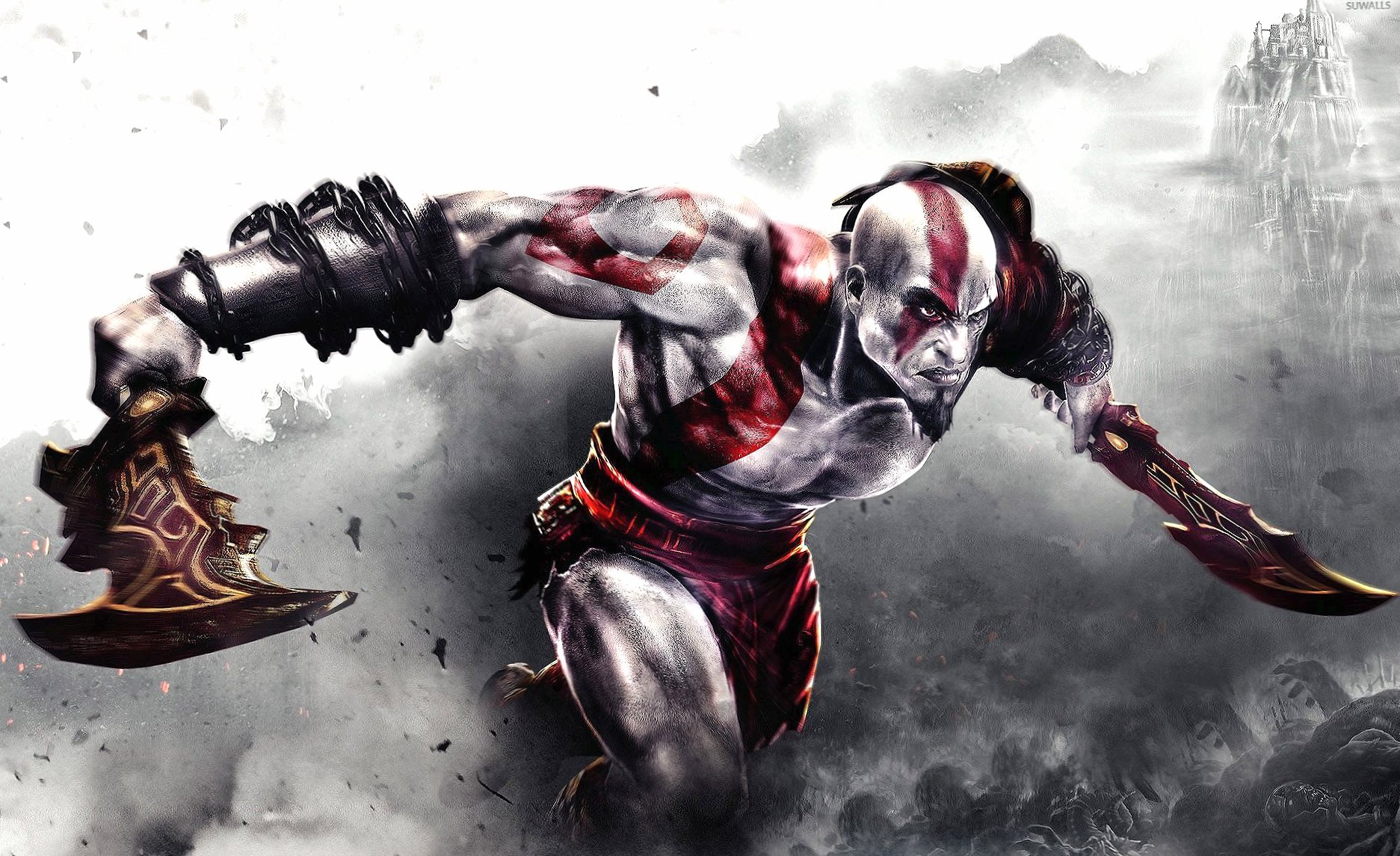Kratos with a sword - God of War at 1600 x 1200 size wallpapers HD quality