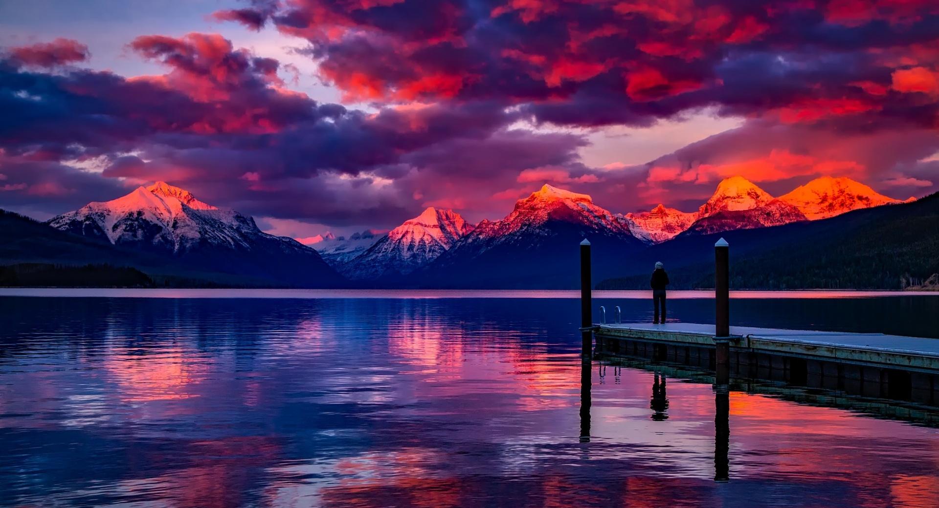 Lake McDonald, Montana at 1024 x 1024 iPad size wallpapers HD quality