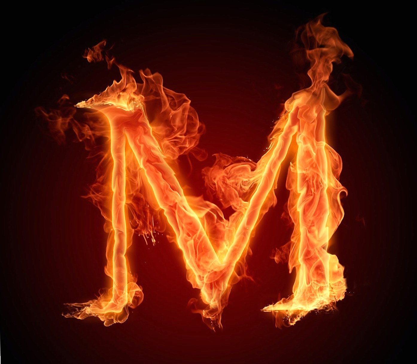 Letter M In Fire Hd at 1024 x 1024 iPad size wallpapers HD quality