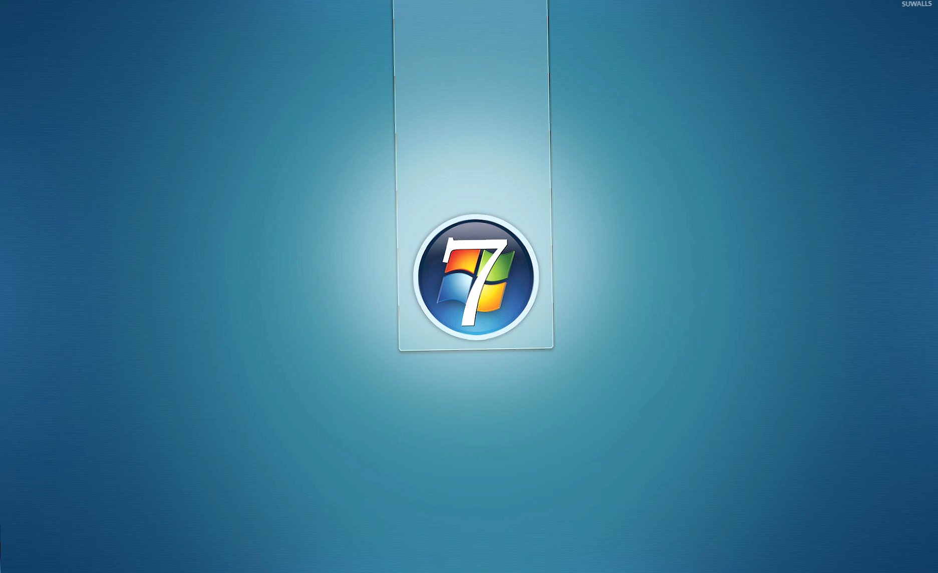 Light Windows 7 logo in a circle at 2048 x 2048 iPad size wallpapers HD quality