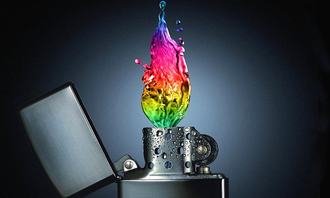Lighting water fire colour at 640 x 960 iPhone 4 size wallpapers HD quality