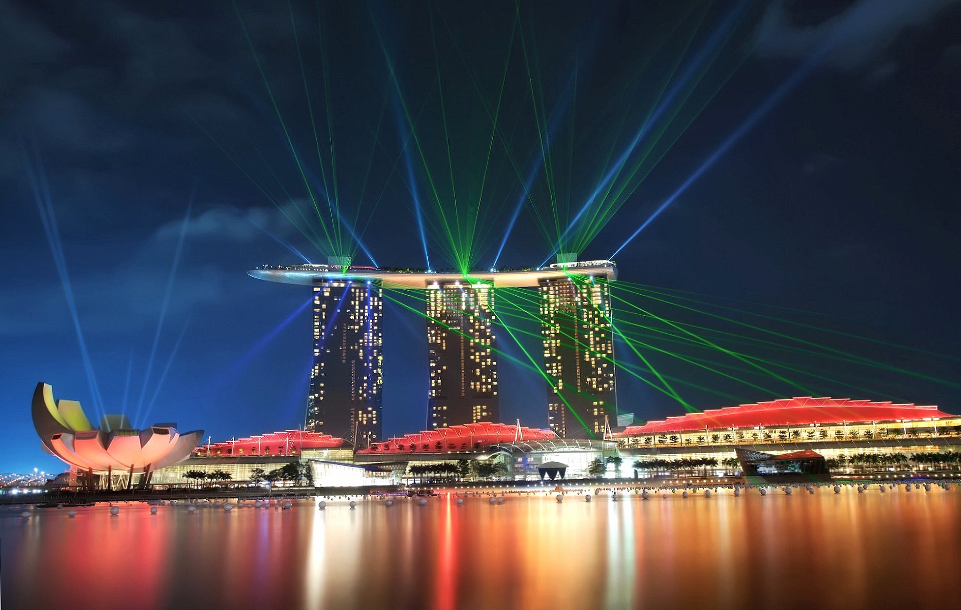 Marina bay at 640 x 1136 iPhone 5 size wallpapers HD quality