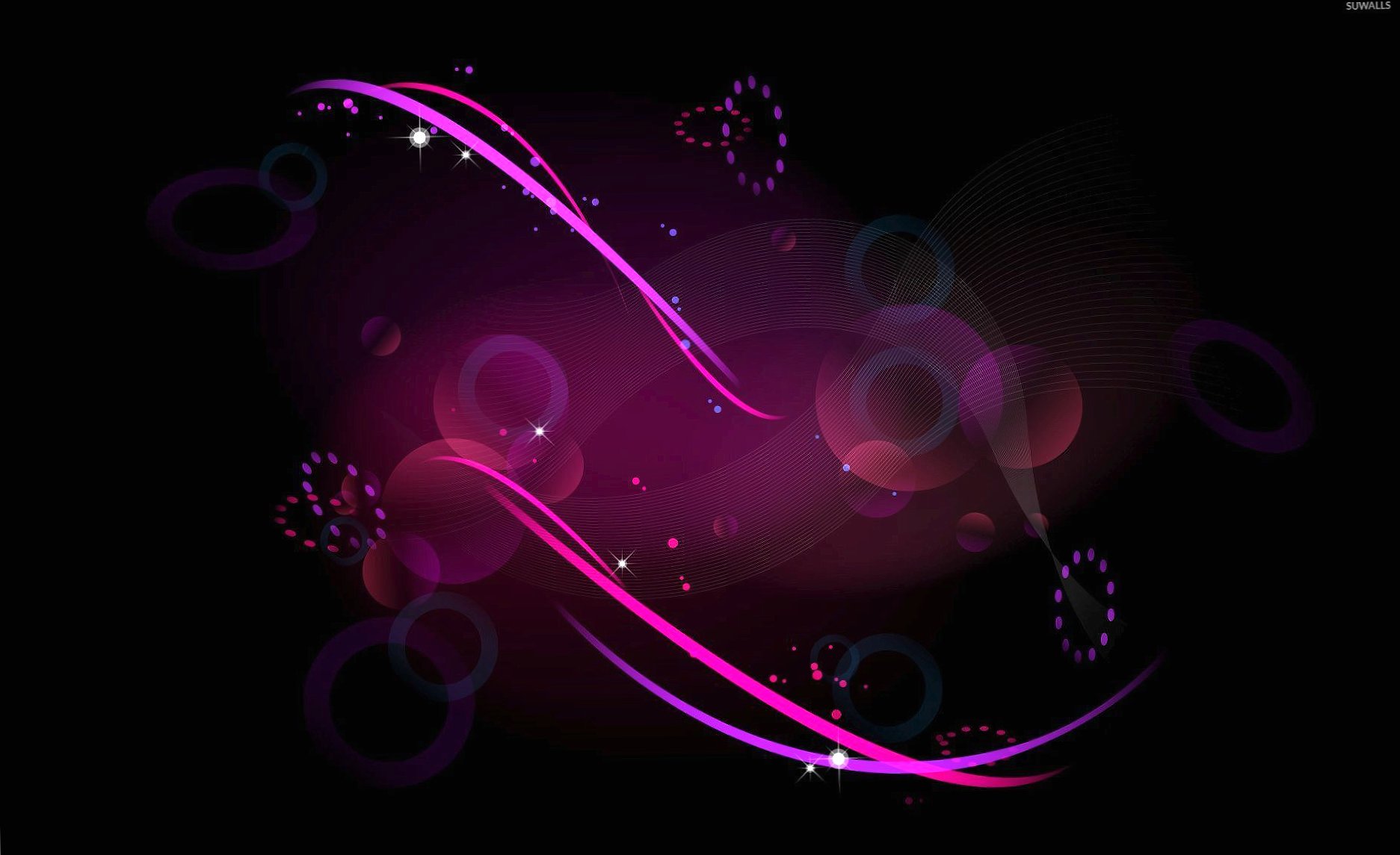 Pink shapes and circles at 1600 x 1200 size wallpapers HD quality