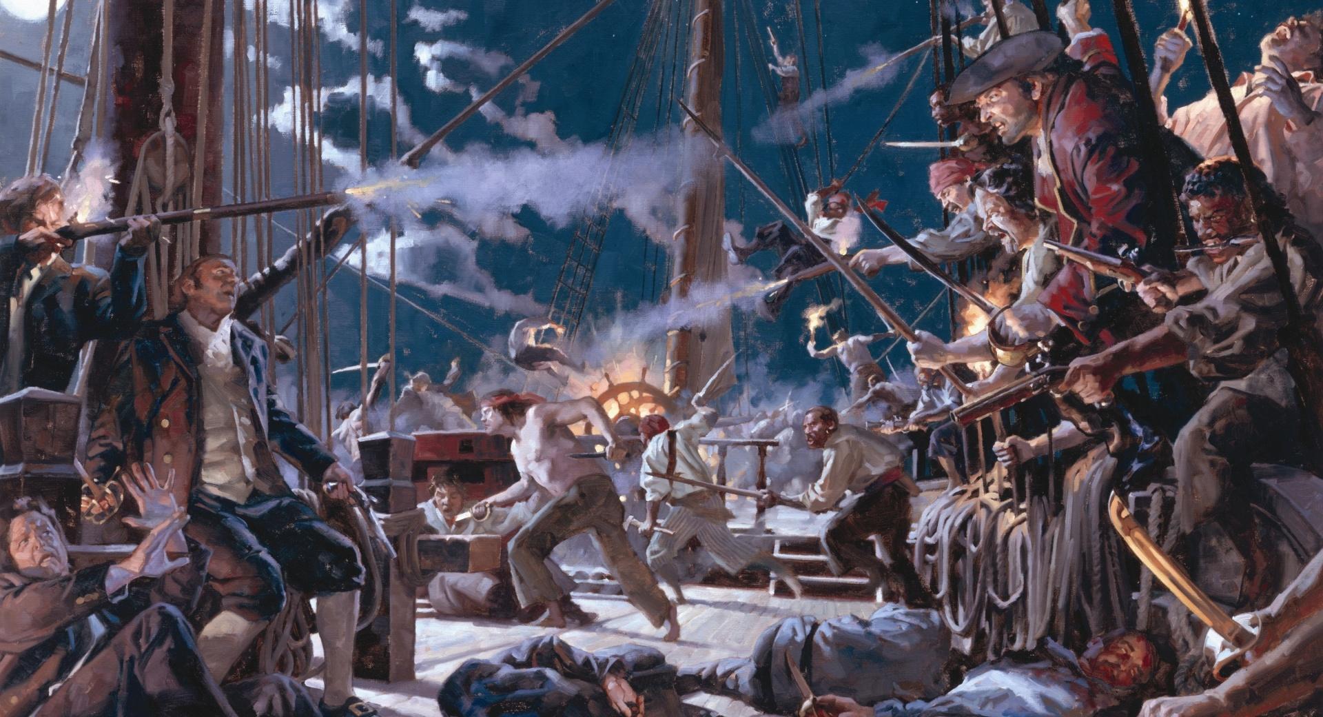 Pirates Attack at 1152 x 864 size wallpapers HD quality