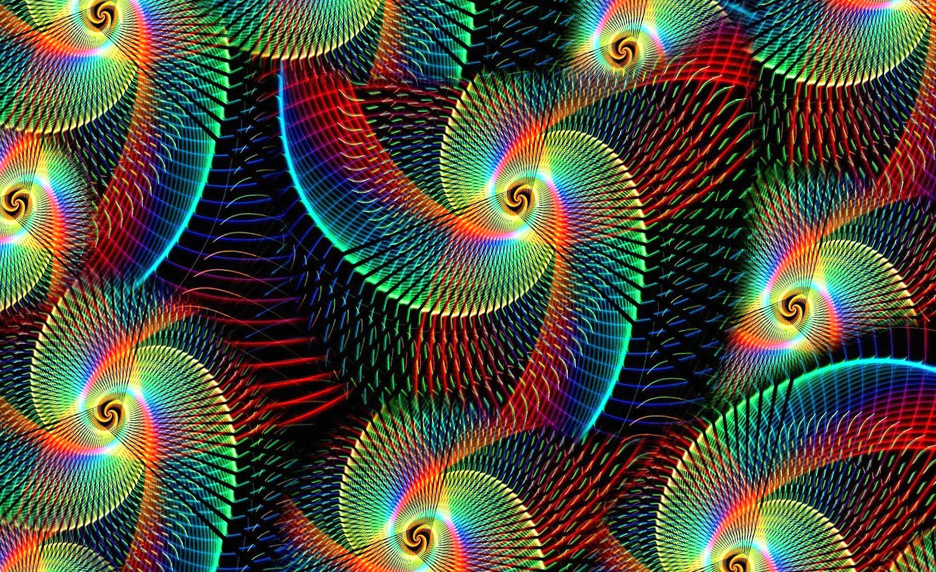 Rainbow swirls at 1024 x 1024 iPad size wallpapers HD quality