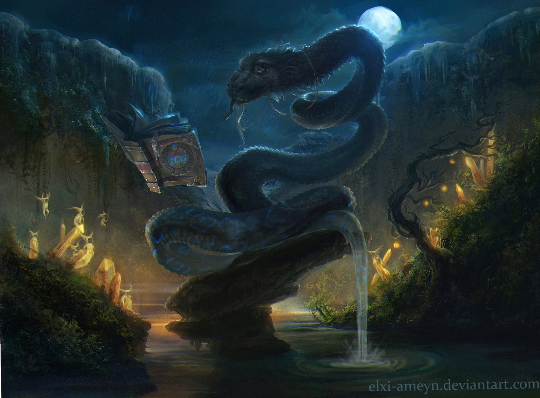 Reading snake at 1152 x 864 size wallpapers HD quality