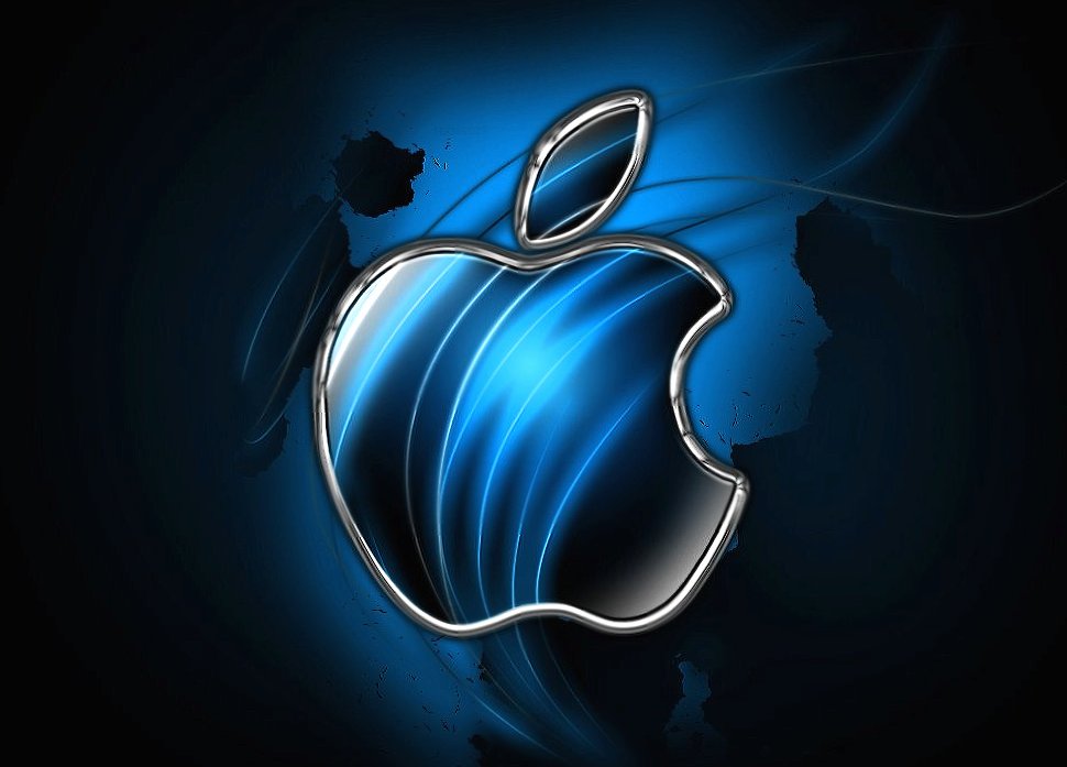 Striped blue apple at 1024 x 768 size wallpapers HD quality