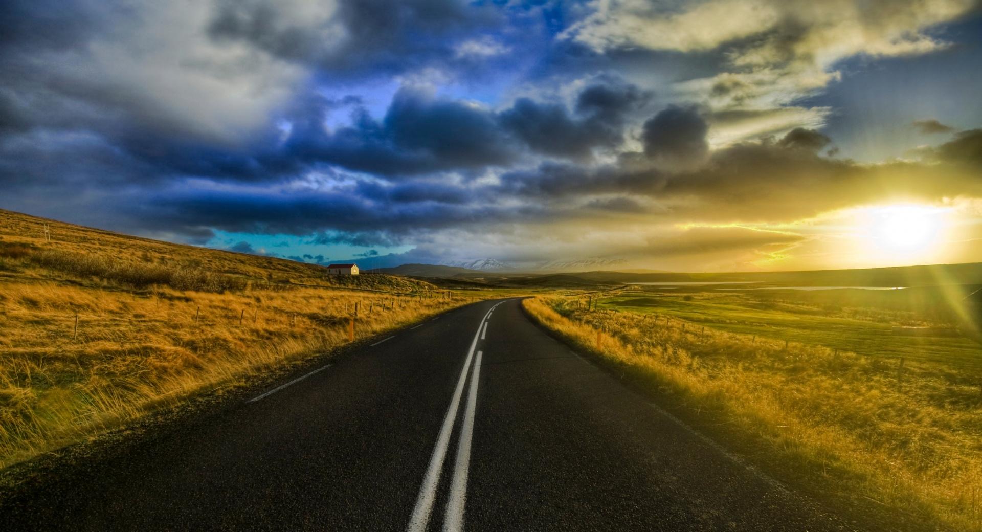 The Open Road In Iceland at 640 x 1136 iPhone 5 size wallpapers HD quality
