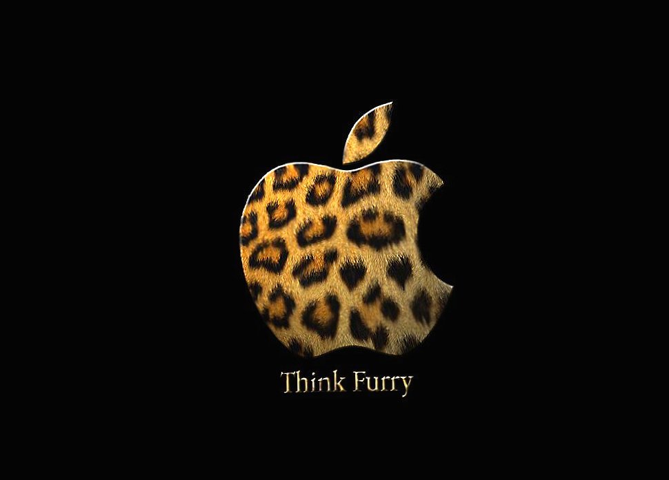 Think furry apple at 320 x 480 iPhone size wallpapers HD quality