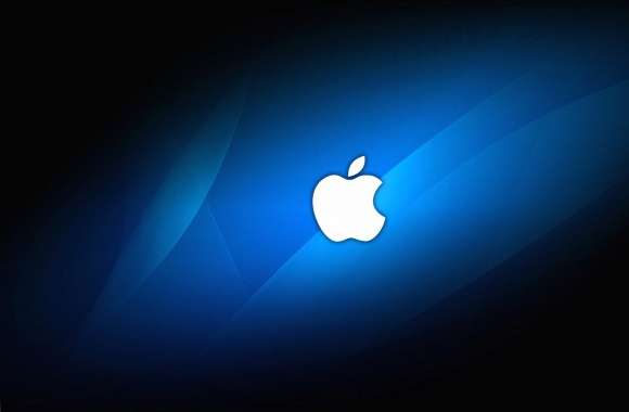 blue apple logo Wallpaper HD Download