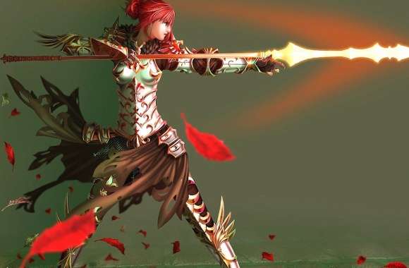 girl red hairs warrior