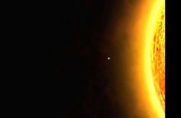 Huge sun little planet