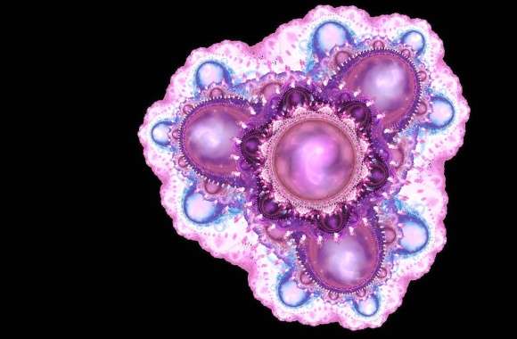 Purple fractal shapes