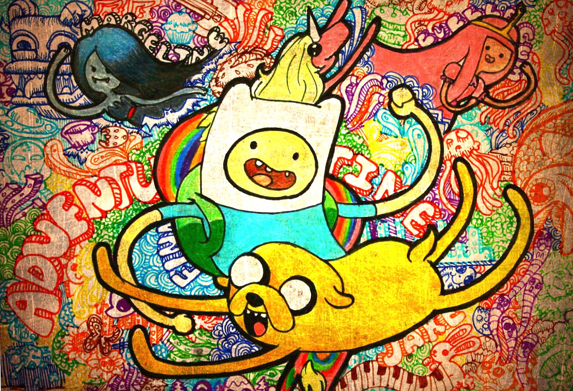 Adventure time finn and jake at 2048 x 2048 iPad size wallpapers HD quality