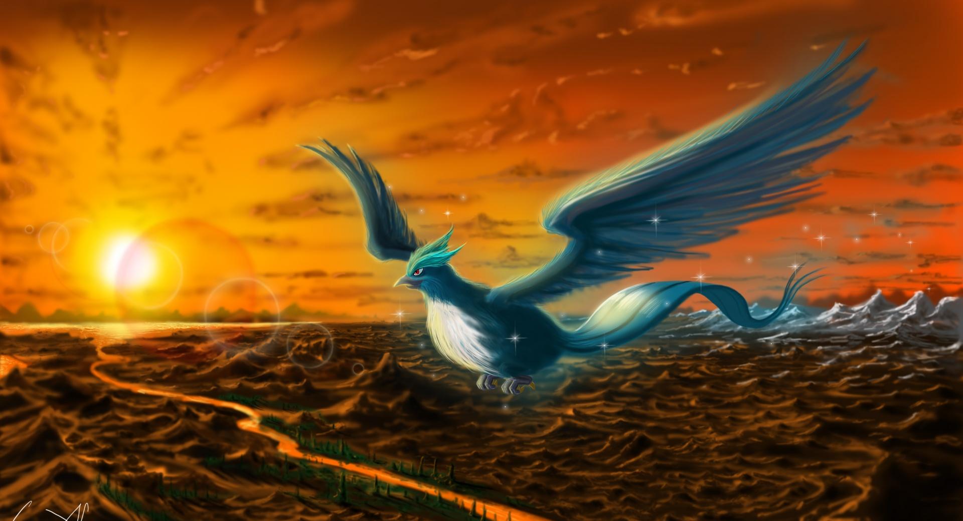 Articuno (Pokemon) at 640 x 960 iPhone 4 size wallpapers HD quality