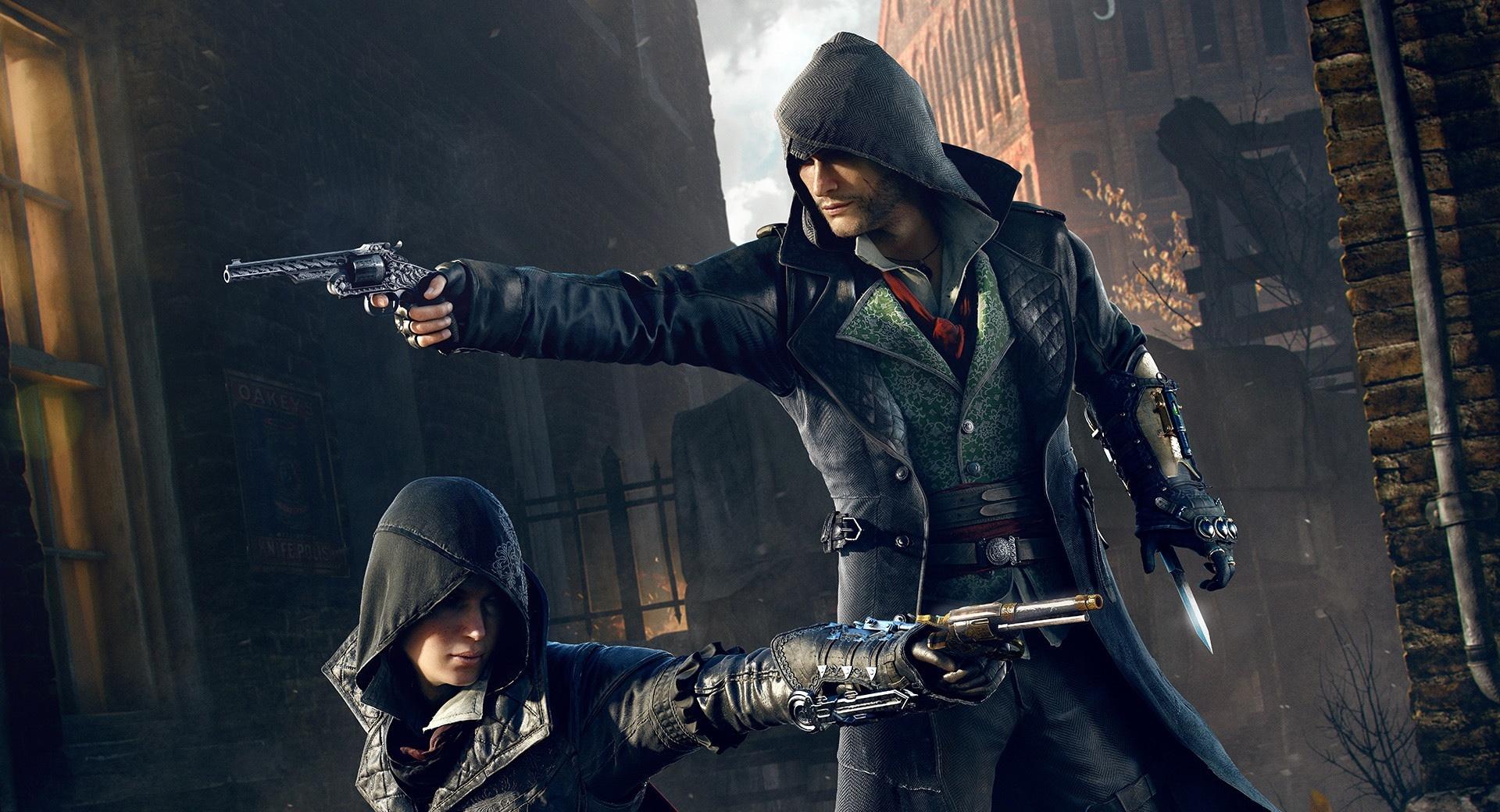 Assassins Creed Syndicate Twin Assassins at 320 x 480 iPhone size wallpapers HD quality