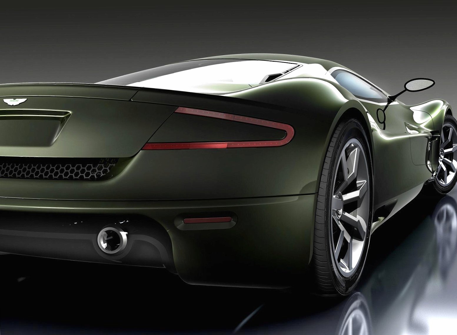 Aston martin green design at 640 x 960 iPhone 4 size wallpapers HD quality