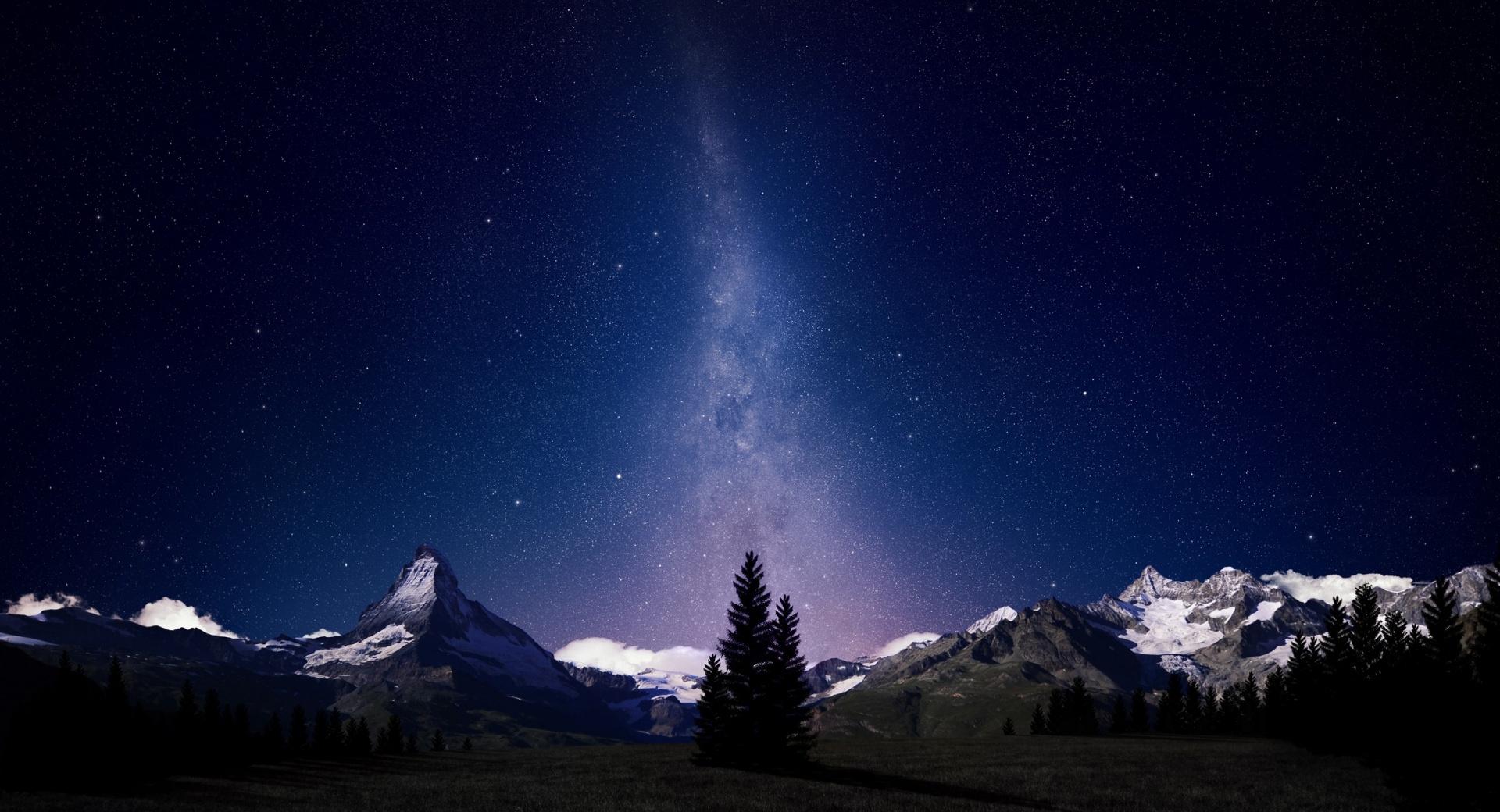 Beautiful Night Sky at 320 x 480 iPhone size wallpapers HD quality