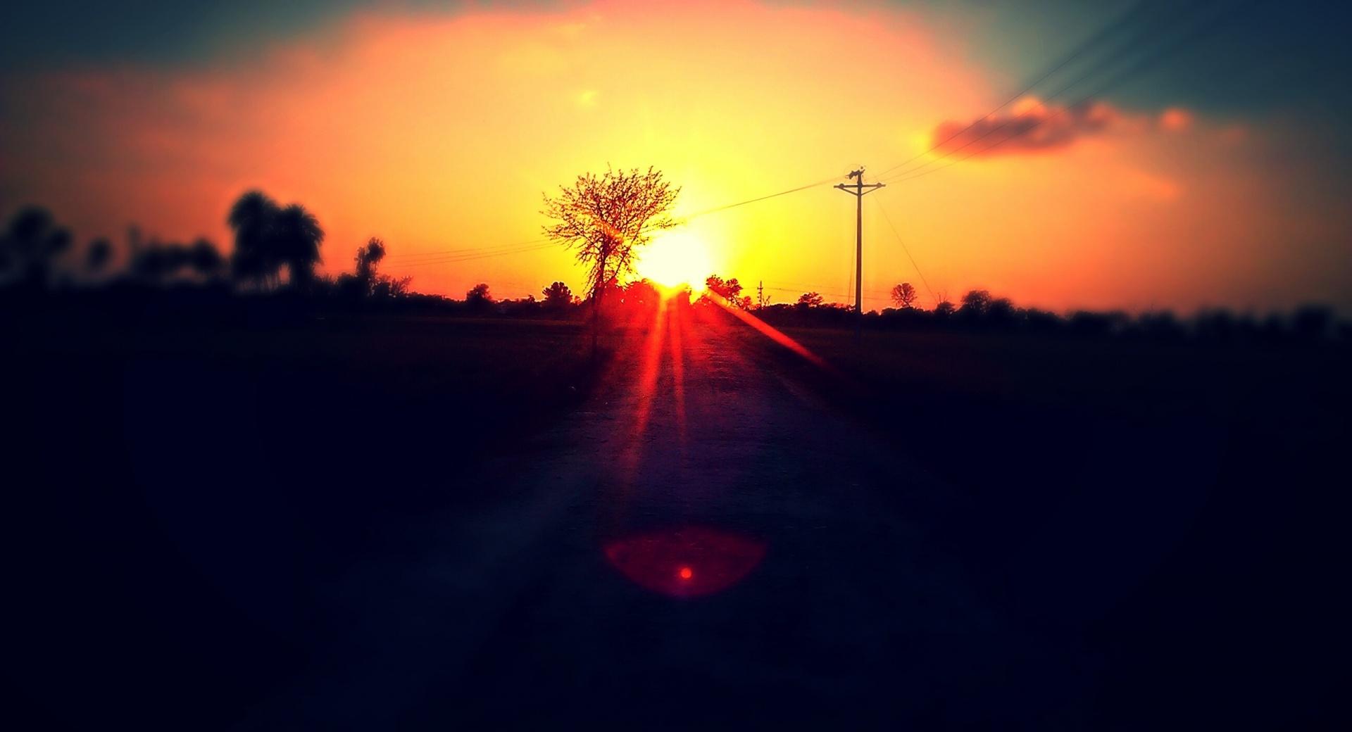 Beautiful Sunset in Jhang at 750 x 1334 iPhone 6 size wallpapers HD quality