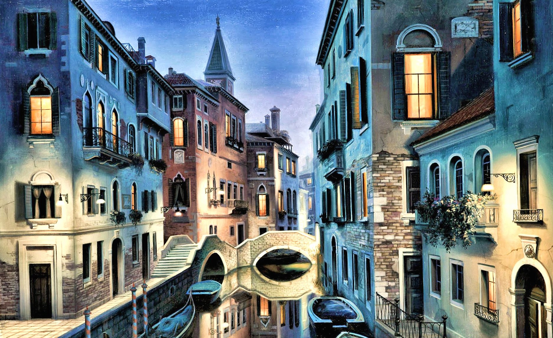 Beautiful venice landscape at 2048 x 2048 iPad size wallpapers HD quality