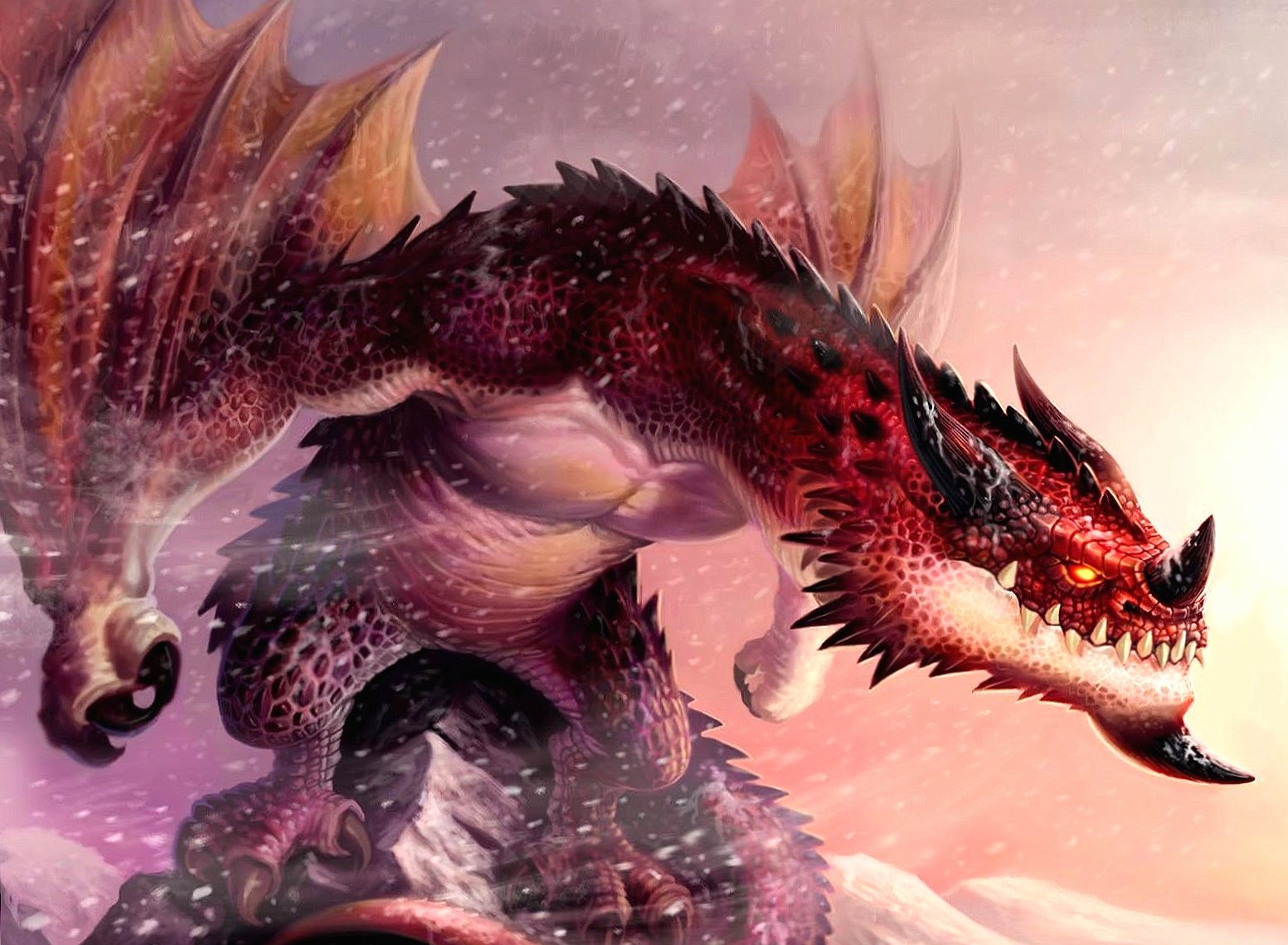 Big dragon at 640 x 1136 iPhone 5 size wallpapers HD quality